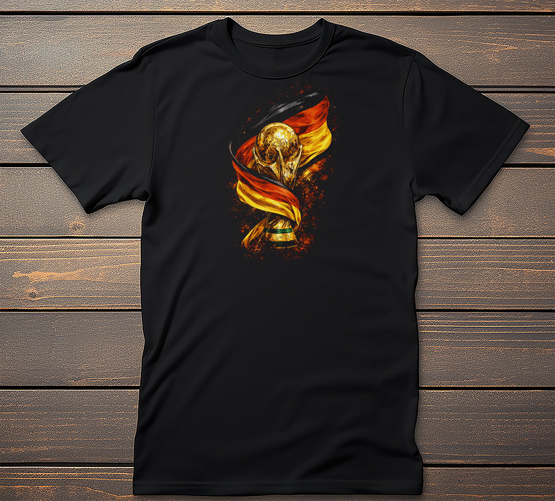 Germany Soccer graphic tee on black t-shirt
