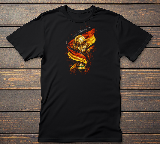 Germany Soccer graphic tee on black t-shirt