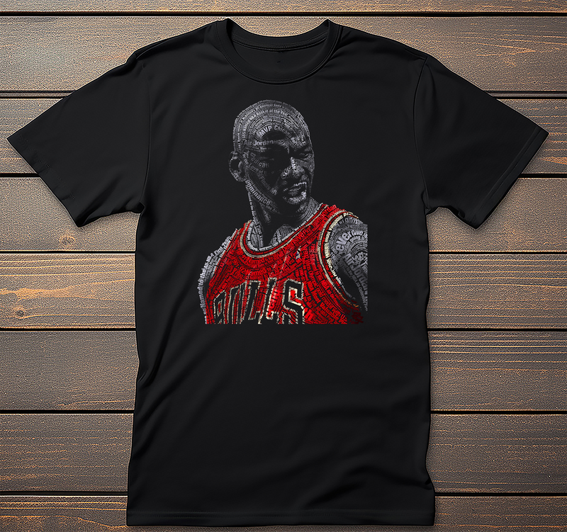 Jordan Basketball Legend graphic tee on black t-shirt