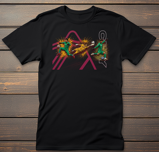St Louis Soccer mockup on black t-shirt
